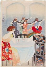 Yamamura Koka (Toyonari) (1885–1942) | Dancing at the New Carlton Hotel, Shanghai | Taisho period, early 20th century