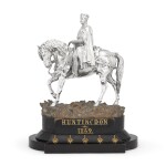 The Huntingdon Cup, 1869. A large Victorian equestrian silver racing trophy, Hunt & Roskell, London, 1869, after a design and model by George Armson Carter