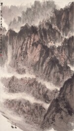 Fu Baoshi 傅抱石 | Sailing Along the Mighty Gorges 瞿塘煙月