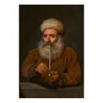 ATTRIBUTED TO MICHAEL SWEERTS | OLD MAN SMOKING A PIPE, WEARING A TURBAN, HALF-LENGTH