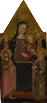 The Madonna and Child surrounded by Saint John the Evangelist, Saint James the Greater, Saint Catherine of Alexandria and Saint John the Baptist