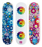 Multi Flower 8.0 Skate Decks (Blue, Pink and White) (Set of Three