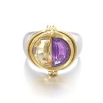 Amethyst and citrine ring