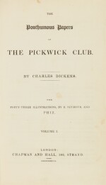 Dickens, The Posthumous Papers of the Pickwick Club, 2 volumes, contemporary half calf, 1837