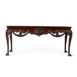 An Irish George II style mahogany side table by Hicks of Dublin, 19th century