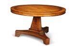 A REGENCY BROWN OAK AND HOLLY TILT-TOP CENTRE TABLE, CIRCA 1820, ATTRIBUTED TO GEORGE BULLOCK