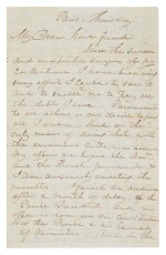 Catlin, George | An anxious request for money following the seizure of his collection