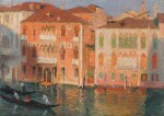 Venise, palais et gondoliers sur le Grand Canal