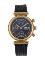 GÉRALD GENTA | REF G.3188.7 YELLOW GOLD CHRONOGRAPH WRISTWATCH WITH DAY AND DATE CIRCA 1990