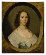 Portrait of a lady, bust length, in a painted oval
