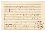 G. Bizet, Autograph musical quotation of the 'Flower Song' from "Carmen", in the album of the first Don José, 1868-1875