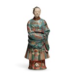 A Chinese export nodding head figure, Qing dynasty, 19th century