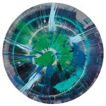 DAMIEN HIRST |  BEAUTIFUL EXPLODING BLUEBERRY SUNDAE SPIN PAINTING FOR PAUL 