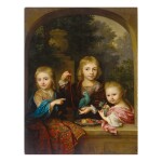 ARNOLD BOONEN | PORTRAIT OF THE GEELVINCK CHILDREN: NICOLAAS (1706-1764), CORNELIS (1705 - ?) AND CATHARINA JACOBA GEELVINCK (1710-1759)