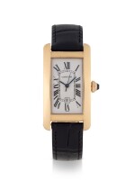 CARTIER | TANK AMERICAINE, REF 1725 YELLOW GOLD WRISTWATCH WITH DATE CIRCA 1995