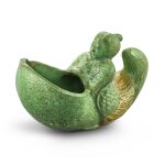 A green-glazed 'Garuda' rhyton, Sui - Tang dynasty | 隋至唐 綠釉迦樓羅角盃