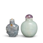 A group of two jadeite snuff bottles, 19th / 20th century | 十九 / 二十世紀 翠玉鼻煙壺一組兩件