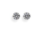 A Pair of 0.52 Carat Round Diamonds, F Color, VVS2 and VS1 Clarity