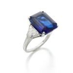 Sapphire and diamond ring (Anello con zaffiro e diamanti)