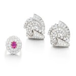 Broche double-clip diamants | Diamond double-clip brooch