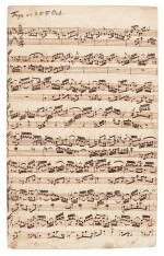 W. F. Bach, Early scribal manuscript of the Fugue in C Minor for keyboard, Fk 32, late C18th
