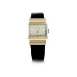 REFERENCE 504  A WHITE GOLD AND PINK GOLD RECTANGULAR WRSTWATCH WITH HOODED LUGS, MADE IN 1938