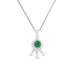Emerald and Diamond Pendent Necklace | 格拉夫 | 祖母綠 配 鑽石 項鏈