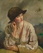A Woman Thinking - Portrait of Miss Sinclair