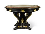 A NAPOLEON III EBONISED AND GILT-BRONZE CENTRE TABLE CIRCA 1865, BY CHARLES-GUILLAUME DIEHL