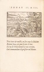 Quadrins historiques de la Bible... Lyon, 1553. In-8. Maroquin de Chambolle-Duru.