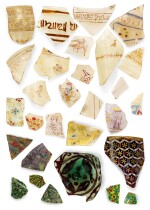 A group of early Islamic glass fragments, Egypt and Syria, 9th-14th century