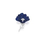 Van Cleef & Arpels [梵克雅寶] | Mystery-Set Sapphire and Diamond Brooch [藍寶石配鑽石別針]