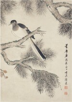 Chen Zun (active 16th Century) 陳遵 | Bird on a Pine Branch 松枝小鳥
