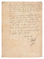 William Cecil, Lord Burghley | Autograph letter signed, on the secret delivery of bullion, 1581