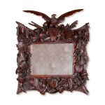 VERY FINE AMERICAN CARVED ROSEWOOD REVOLUTIONARY WAR TROPHY FRAME, CIRCA 1876