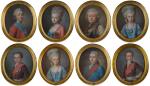 A set of eight portraits of members of the Württemberg Family, or figures related to the family | Gruppe von acht Porträts der Familie Württemberg, oder verwandter Personen