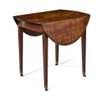 A George III purplewood and chevron banded satinwood marquetry Pembroke table by Gillows, 1788, executed by T. Atkinson