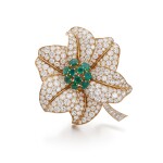 Emerald and diamond brooch | M. Gérard | 祖母綠配鑽石別針