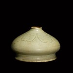 A rare Yue celadon waterpot 10th century | 十世紀 越窰青釉花瓣紋水盂