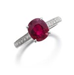  Cartier | Fine ruby and diamond ring | 卡地亞 | 紅寶石配鑽石戒指