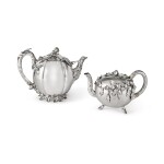 TWO VICTORIAN SILVER FRUIT-FORM TEAPOTS, BARNARD BROTHERS AND CHARLES FOX II, LONDON, 1837 AND 1840