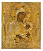 A silver-gilt icon of the Holy Milk-Giver, Moscow, 1866