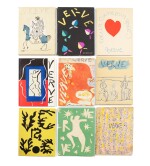 10 volumes, aux couvertures illustrées par Matisse (5), Chagall, Maillol, Bonnard ou Picasso (2).