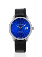 ULYSSE NARDIN | CLASSICO, REF 8153-111 STAINLESS STEEL WRISTWATCH WITH DATE AND BLUE ENAMEL DIAL CIRCA 2013