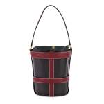 Black and Red Mangeoire Bucket Bag in Box Calf and Epsom Leather with Gold Hardware, 2000