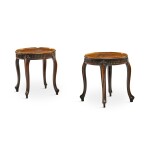 A pair of George III mahogany vase stands, circa 1770