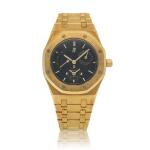 Royal Oak, Ref. 25730BA/O/0789BA/01  Yellow gold dual time wristwatch with date, power reserve indication and bracelet  Circa 1998