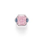Fancy Intense Pink and Fancy Deep Grayish Blue diamond ring