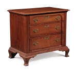 Rare Chippendale Diminutive Cherrywood Reverse-Block-Front Chest of Drawers, Connecticut, circa 1790
