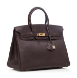 Hermès 35cm Brown Birkin of Fjord Leather with Gold Hardware